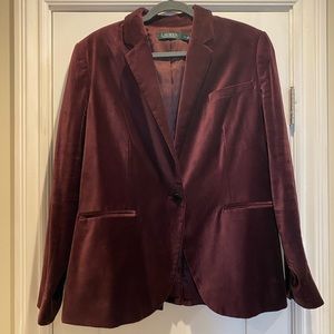 Ruby Velvet Blazer Jacket